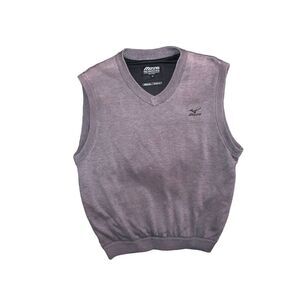 Mizuno Performance Wear Windlite Men's Size M Gray Golf Sweater Vest Pullover